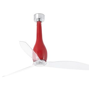 Faro Eterfan - plafondventilator met afstandsbediening - Ø 128 cm - rood en transparant
