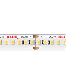 KLUS LED strip - 1 cm breed, 500cm lengte - 24Vdc - dimbaar - 9,6W LED per meter - 240 LEDs per meter - IP20