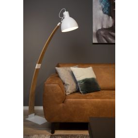 Lucide Curf - staanlamp - 22 x 90 x 143 cm - hout, wit