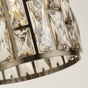 Searchlight Bijou - hanglamp - Ø 22 x 150 cm - antiek messing en champagne