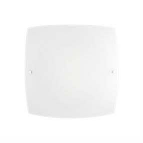 Nova Luce Quale - plafondverlichting - 40 x 40 x 10 cm - wit en chroom