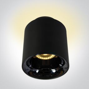 ONE Light Backlight Cylinders - opbouwspot 2L - Ø 8,5 x 10,2 cm - 10W + 2W LED incl. - zwart
