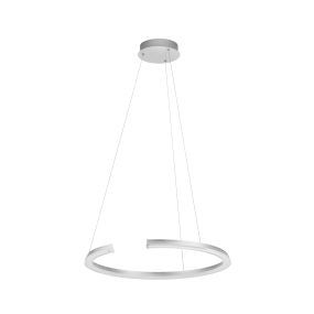 Nova Luce Elmo - hanglamp - Ø 64 x 125 cm - 48W dimbare LED incl. - chroom roestvrij staal