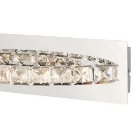 Searchlight Clover - wandverlichting met schakelaar - 31 x 9 cm - 5W LED incl. - chroom