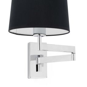 Faro Artis - wandverlichting - 21,5 x 43 x 16 cm - zwart en chroom
