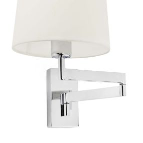 Faro Artis - wandverlichting - 21,5 x 43 x 16 cm - beige en chroom