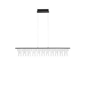 Nova Luce Stellar - hanglamp - 120 x 150 x 8 cm - 17W dimbare LED incl. - zwart chroom