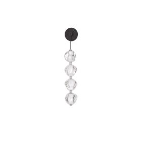 Nova Luce Ifos - hanglamp - Ø 12 x 67 x 13,5 cm - 17W dimbare LED incl. - zandzwart en chroomkleurig metaal