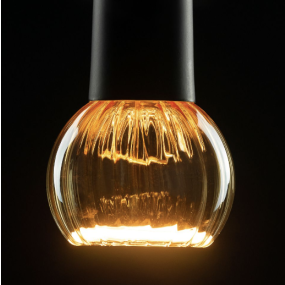Segula LED lamp - Floating Globe Straight - Ø 8 x 10,5 cm - E27 - 4W dimbaar - 2200K - amber