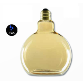 Segula LED lamp - Floating globe - Ø 12,5 x 16,5 cm - IP65 - E27 - 4W dimbaar - 2200K - amber
