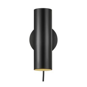 Design for the People Mib 6 - wandverlichting met schakelaar - 10 x 17,1 x 20 cm - zwart