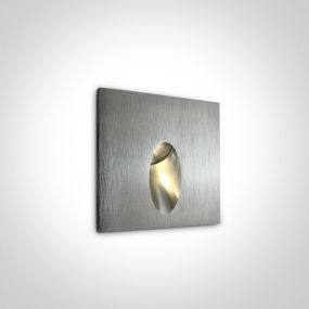 ONE Light Indoor/Outdoor Dark Light Wall Recessed - inbouw wandverlichting - 7 x 4,5 x 7 cm - 3W LED incl. - IP54 - aluminium