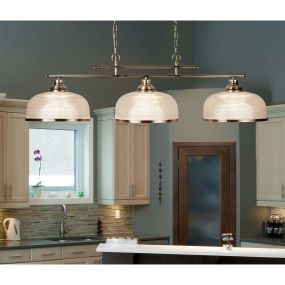 Searchlight Bistro II - hanglamp - 99 x 27 x 80 cm - antiek messing