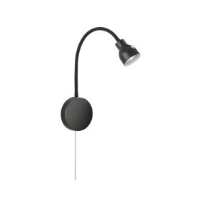 Fischer & Honsel Kevin - wandverlichting met schakelaar - Ø 10 x 35 cm - zwart