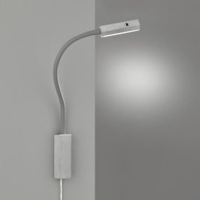 Fischer & Honsel Raik - wandverlichting met gebarencontrole - 4 x 4 x 57 cm - 5W LED incl. - grijs