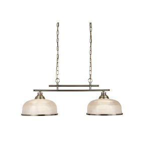 Searchlight Bistro II - hanglamp - 75 x 27 x 80 cm - antiek messing