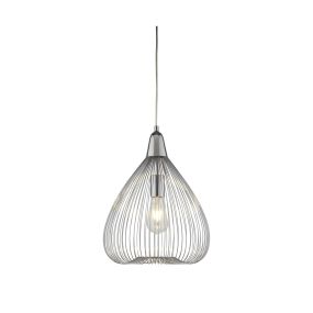 Searchlight Pumpkin - hanglamp - Ø 32 x 145 cm - chroom