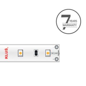 KLUS LED strip - 0,8cm breed, 500cm lengte - 24Vdc - dimbaar - 4,8W LED per meter - 60 LEDs per meter - IP20 - 4000K
