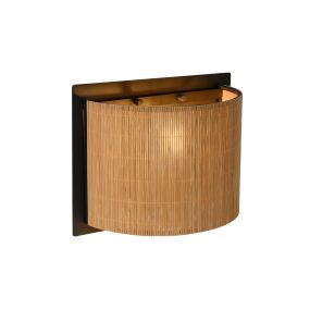 Lucide Magius - wandverlichting - 29 x 15,5 x 22 cm - lichtbruin en zwart