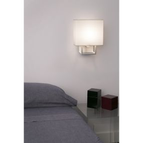 Faro Vesper - wandverlichting met schakelaar - 22 x 15 x 26,5 cm - wit en beige