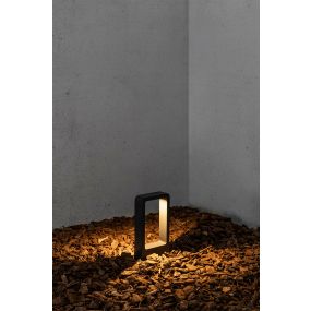 Faro Das - tuinpaal - 16 x 5,4 x 30 cm - 8W LED incl. - IP54 - donkergrijs
