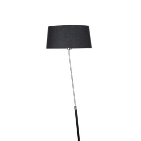 Faro Hotel - staanlamp - 153 cm - chroom en zwart