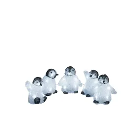 Konstsmide kerstverlichting - baby pinguïns - 12 x 8 x 12,5 cm - IP44 - zwart & wit