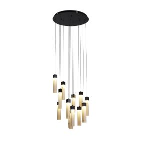 Searchlight Moonbeam - hanglamp - Ø 60 x 180 cm - 67W dimbare LED incl. - zwart