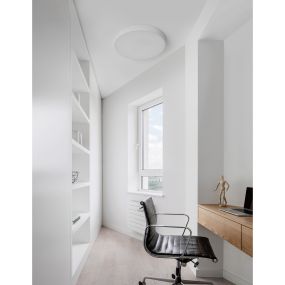 Nova Luce Hadon - plafondverlichting - Ø 40 x 5 cm - 24W LED incl. - zandwit en mat wit