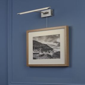 Searchlight LED Picture Lights - wandverlichting met trekschakelaar - 34 x 5,8 cm - 8W LED incl. - chroom