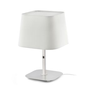Faro Sweet - tafellamp - 30 x 30 x 40 cm - nikkel en wit