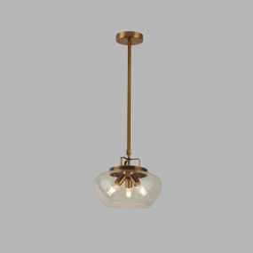Searchlight Boule - hanglamp - Ø 40 x 130 cm - brons