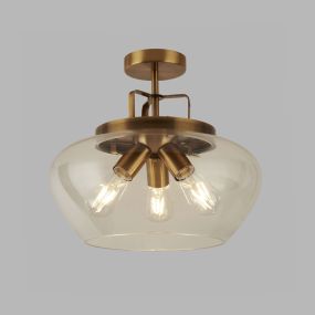 Searchlight Boule - plafondverlichting - Ø 40 x 36 cm - brons