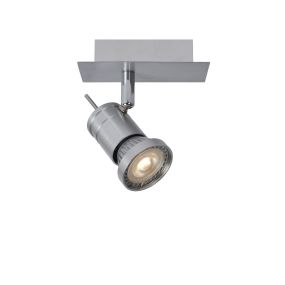 Lucide Twinny - opbouwspot - 12 x 7 x 11 cm - 4,5W dimbare LED incl. - satijn chroom