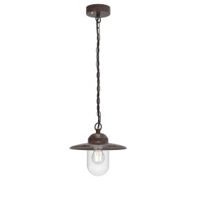 Nordlux Luxembourg - hanglamp - Ø 27,5 x 24 cm - IP33 - roestig