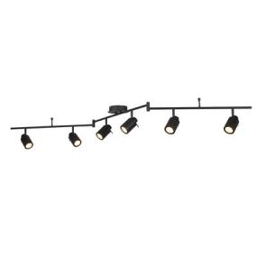 Searchlight Samson - opbouwspot 6L - 180 x 13 x 19,5 cm - IP44 - zwart