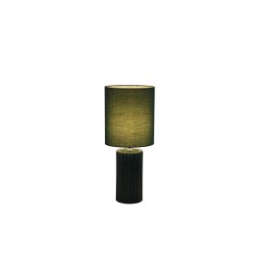 Searchlight Groove - tafellamp - Ø 22 x 51 cm - olijfgroen