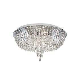 Searchlight Orion - plafondverlichting - Ø 50 x 31,5 cm - 10 x 14W halogeen incl. - chroom