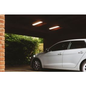Nordlux Burbank - plafondlamp met sensor - 90 x 12 x 6,05 cm - 31W LED incl. - IP65 - 4000K