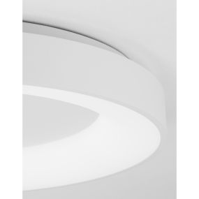 Nova Luce Rando Thin - plafondverlichting - Ø 60 x 9 cm - 50W dimbare LED incl. - zandwit - witte lichtkleur