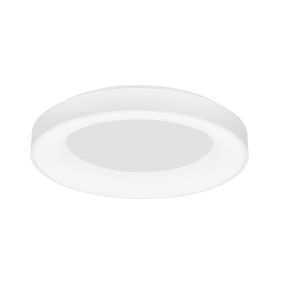 Nova Luce Rando Thin - plafondverlichting - Ø 60 x 9 cm - 50W dimbare LED incl. - zandwit - witte lichtkleur