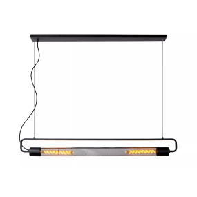 Lucide Calixt - hanglamp - 122 x 10 x 150 cm - zwart