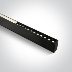 ONE Light LED Linear Profiles - plafond/hanglamp - 120 x 7 x 3,5 cm - 40W LED incl. - zwart - instelbare lichtkleur