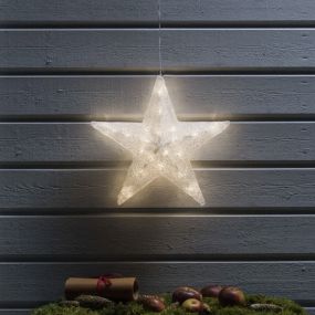 Konstsmide kerstverlichting - ster - 40 x 10 x 40 cm - IP44 - transparant