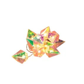 Konstsmide kerstverlichting - decoratieve lichtslinger met diamanten op batterijen - 165 cm - 10 LED-lampen incl. - muticolor