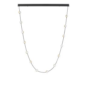Nova Luce Alcinoe - hanglamp - 10 x 160 x 127 cm - 46W dimbare LED incl. - mat zwart en goud