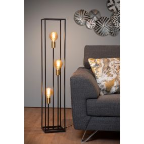 Lucide Ruben - staanlamp - 120 cm - zwart