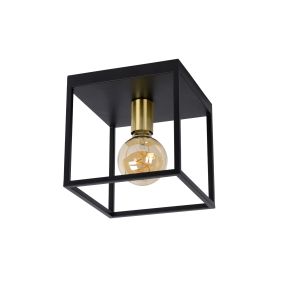 Lucide Ruben - plafondverlichting - 22 x 22 x 22 cm - zwart