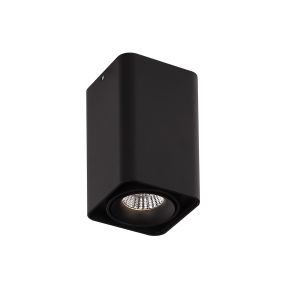 Dobac Batumi Longer - opbouwspot 1L - 10 x 10 x 17 cm - 8W LED incl. - zwart