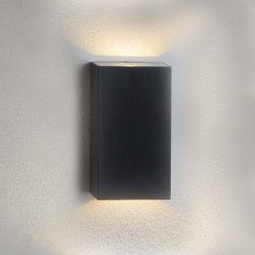 Searchlight Ashby - buiten wandverlichting - 9 x 16,2 cm - 6W LED incl. - IP44 - zwart